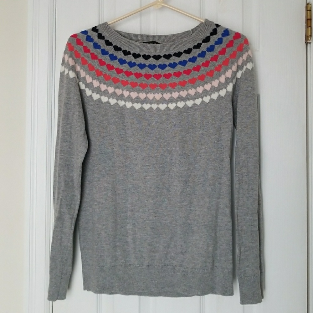 Talbots heart-yoke sweater